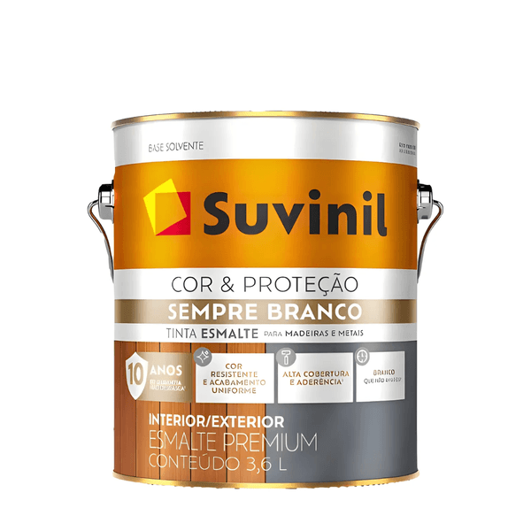 Esmalte Suvinil Sempre Branco Brilhante Premium 3,6L