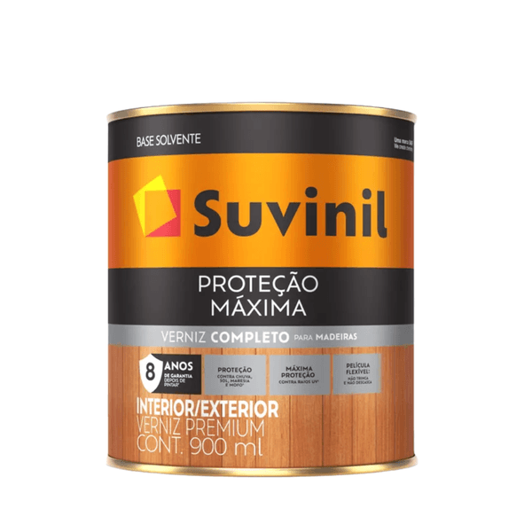 Verniz Suvinil Alto Desemp Brilhante Natural Proteção Máx (Longa Duração) 0,9L