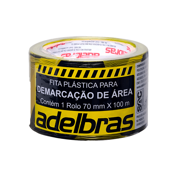 Fita Demarcação Zebrada 70X10 Adelbras