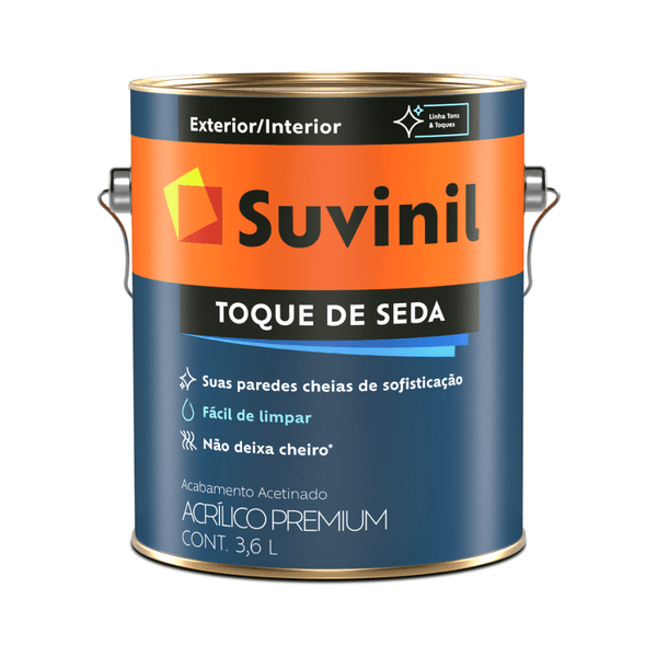 Tinta Suvinil Acrílico Acetinado Toque de Seda Premium 3,6L