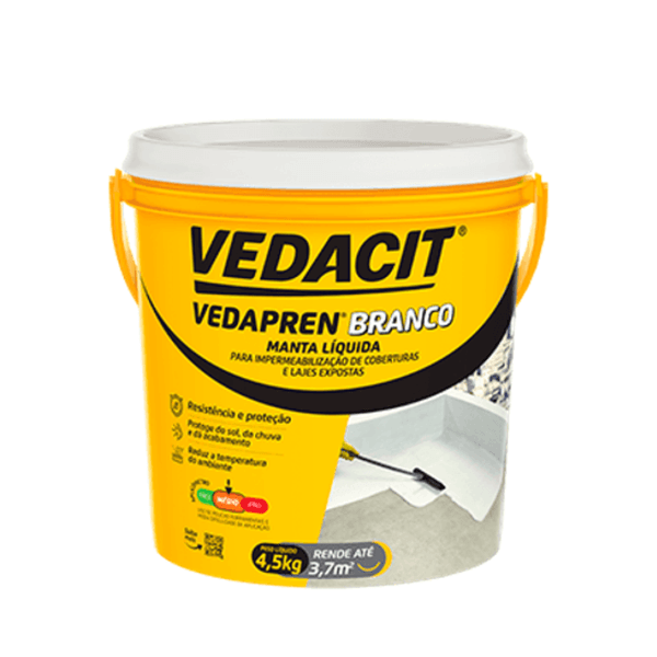 Manta Líquida Vedapren Branco 4,5Kg Vedacit