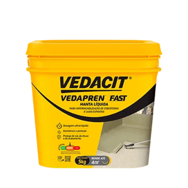 Manta Líquida Vedapren Fast Branco 5Kg Vedacit