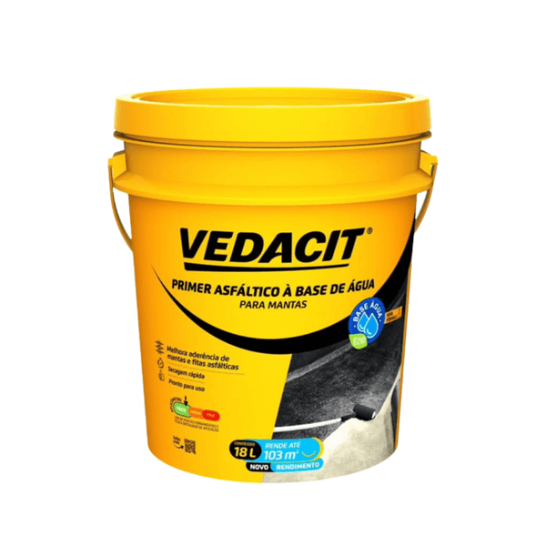 Primer Base Água Asfáltico Para Mantas 18L Vedacit