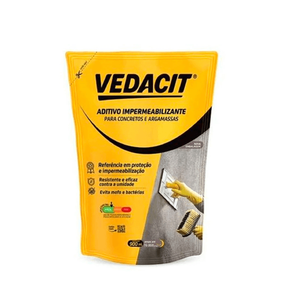 Aditivo Impermeabilizante para Concretos e Argamassas Sachê 0,9L Vedacit 