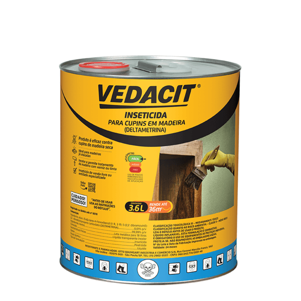 Inseticida Para Cupins em Madeira 3,6L Vedacit