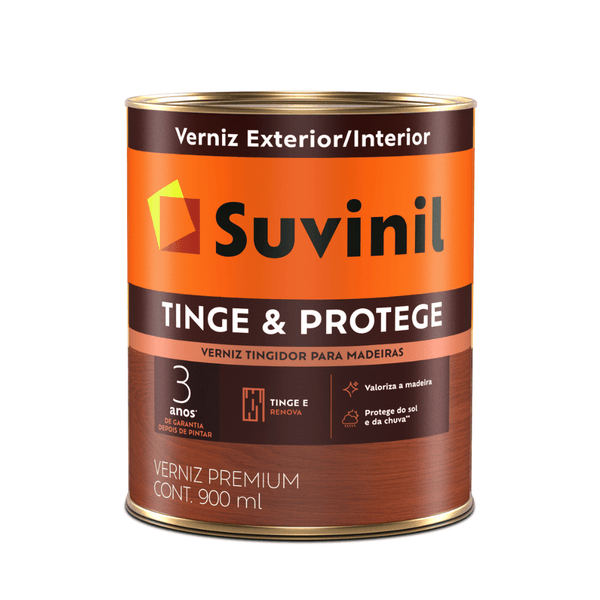 Verniz Suvinil Brilhante Tinge e Protege 0,9L