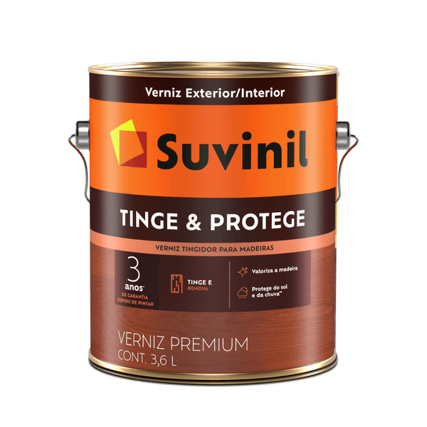 Verniz Suvinil Brilhante Tinge e Protege 3,6L