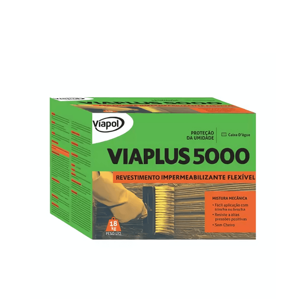 Argamassa Viaplus 5000 Impermeabilizante Flexível 18Kg Viapol 