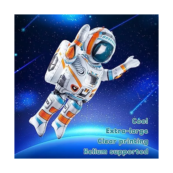 Astronauta Gigante Metalizado 3D