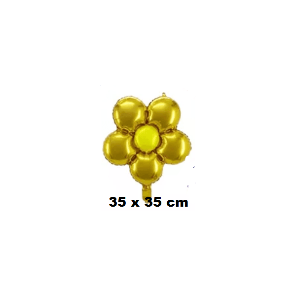 Flor Dourada Metalizado 3d