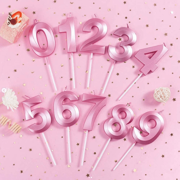 Vela de Aniversário Design Silver - Rosa