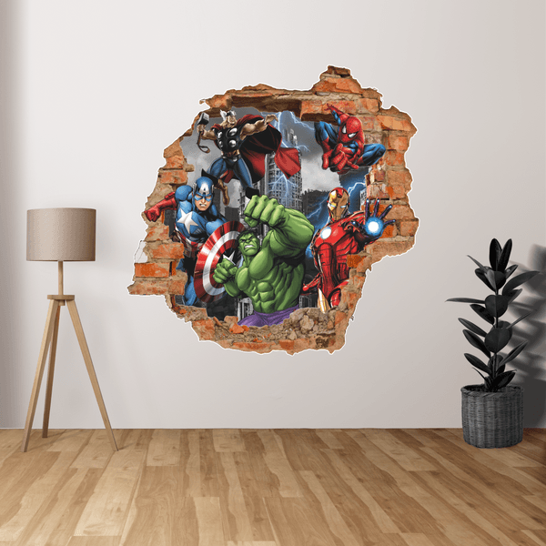 Adesivo Buraco Avengers