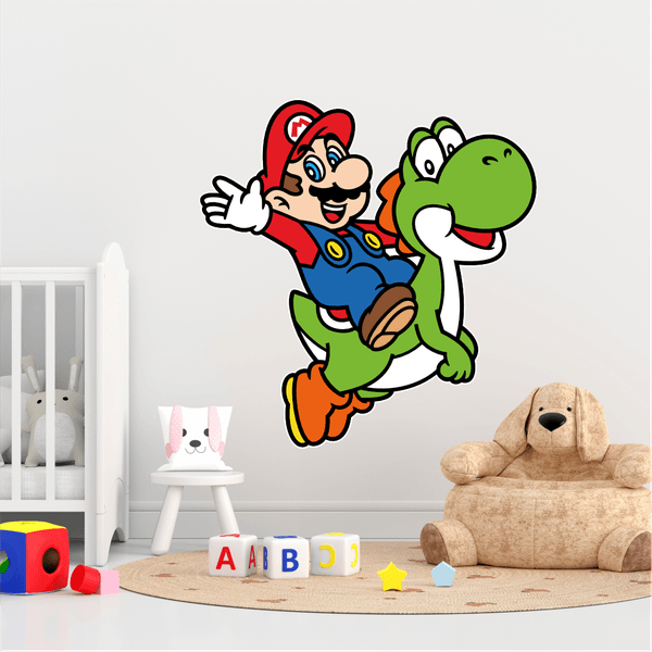 Adesivo de Parede Mario e Yoshi