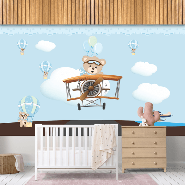 Papel de Parede Infantil Aviãozinho