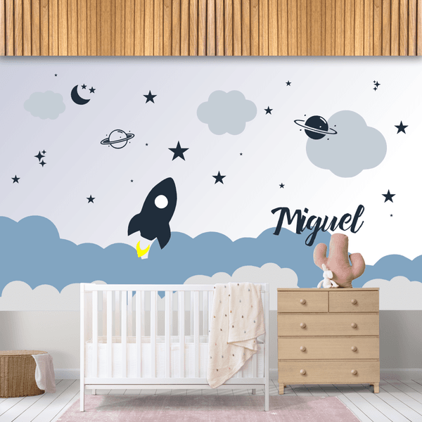 Papel de Parede Infantil Missão Astronauta