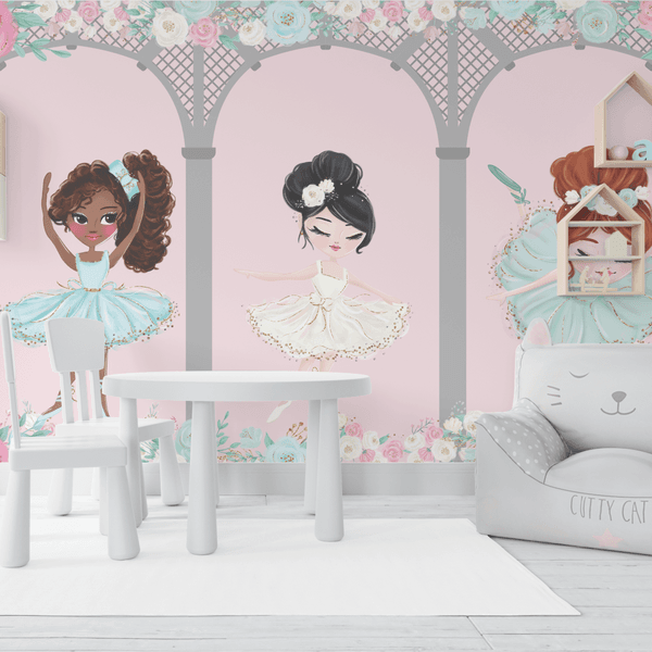 Papel de Parede Menina Bailarinas