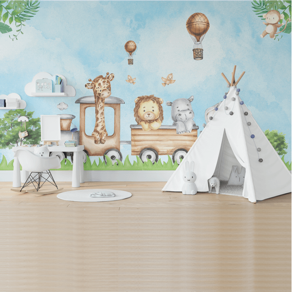 Papel de Parede Menino Animais