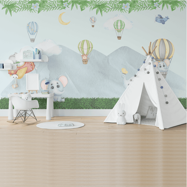 Papel de Parede Menino Balão