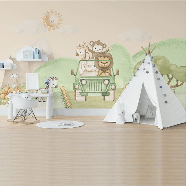 Papel de Parede Menino Aventura Animal