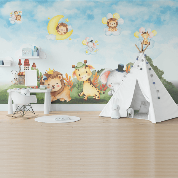 Papel de Parede Safari dos Bichinhos