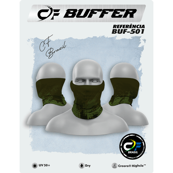 BUFFER C.F BRASIL ESTAMPADO CAMUFLADO VERDE