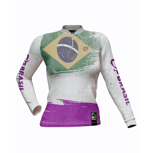 CAMISA DE PESCA LINHA EXTREME PRÓ AURORA ROXA FEMININA