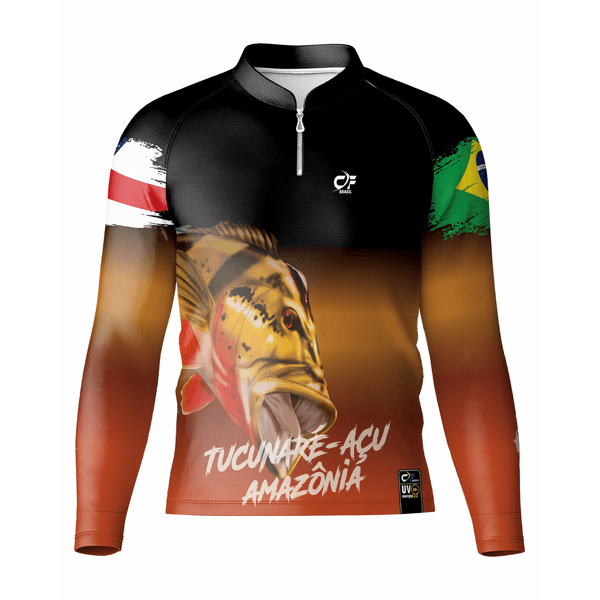 CAMISA DE PESCA LINHA EXTREME PRÓ AMAZÔNIA MARRON UNISSEX TRADICIONAL