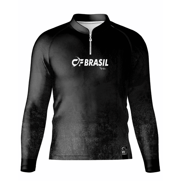 CAMISA DE PESCA C.F BRASIL LINHA EXTREME PAPAN PRETA