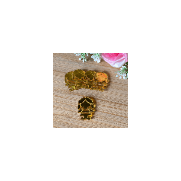 Aplique espelhado Boneca 2,5cm 5 unidades