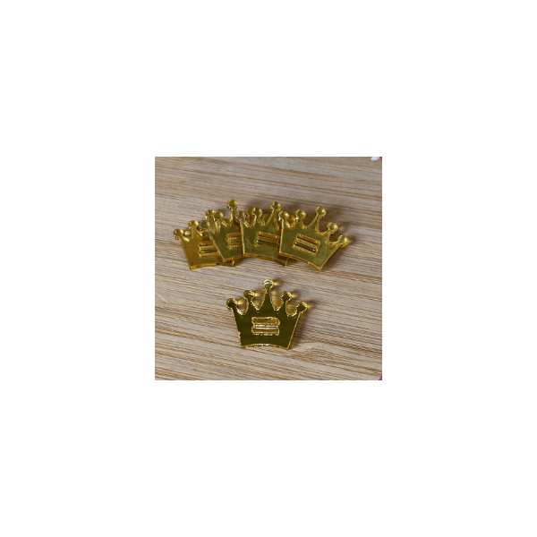 Passador de elástico Coroa Princesas 2,5cm 5 unidades
