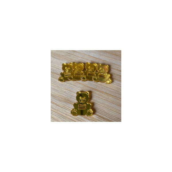 Passador de elástico Urso desenhado 2,5cm 5 unidades