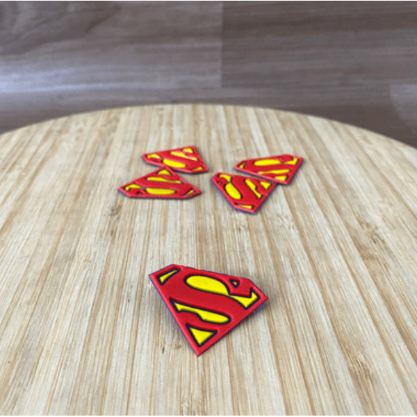 Aplique Emborrachado Símbolo Super Homem Simbolo 2cm - 10 Unidades
