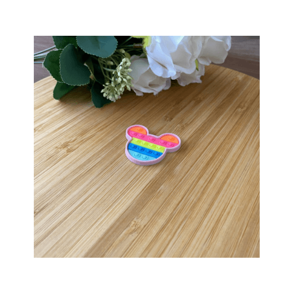Aplique Emborrachado Mickey Pop It 4cm - 10 Unidades