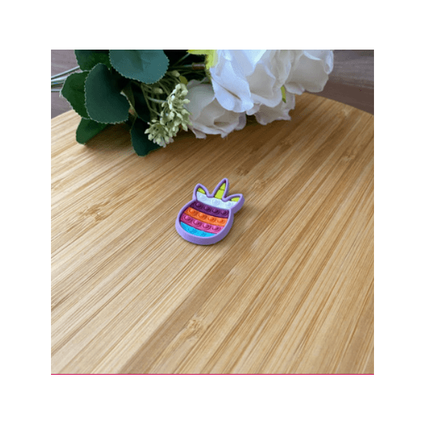 Aplique Emborrachado Unicórnio Pop It 4cm - 10 Unidades