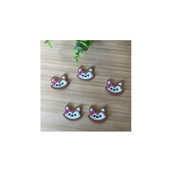 Aplique Emborrachado Raposa Bosque 2,5cm - 10 unidades