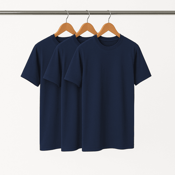 Kit 3 Camisetas Masculina Algodão Basica - Azul
