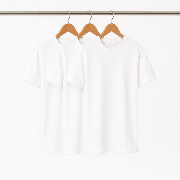 Kit 3 Camisetas Masculina Algodão Basica - Branca 