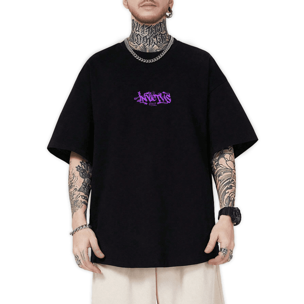Camiseta Oversized Masculina Grafitti Invictus Preto