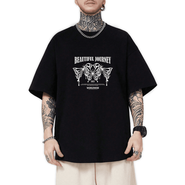 Camiseta Oversized Masculina Beautiful Journey Preto