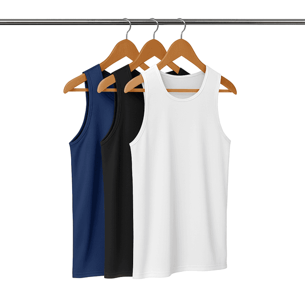 Kit 3 Regatas Masculina Tradicional Academia Cores 