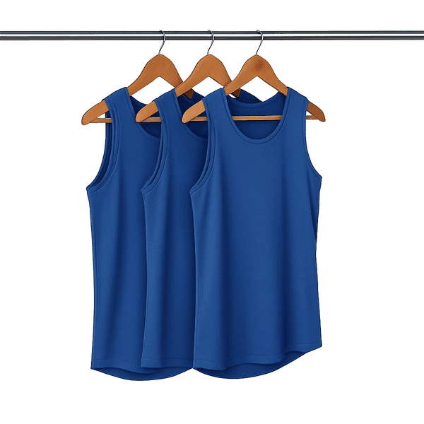 Kit 3 Regatas Esportiva Para Academia Feminina Azul Marinho