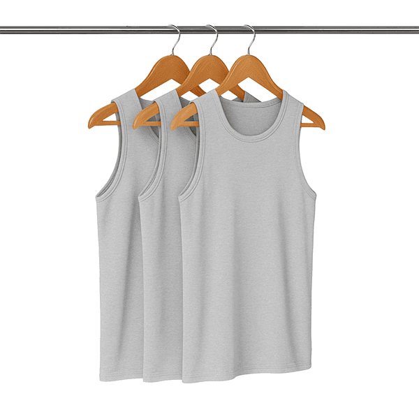 Regata Masculina Tradicional Academia Cinza Copia