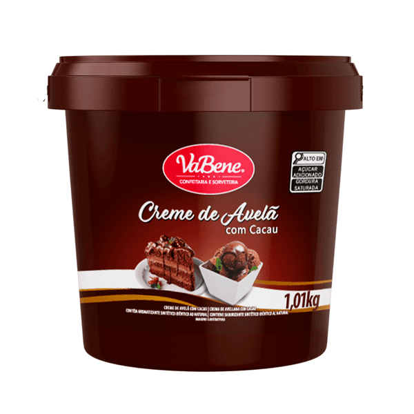 CREME AVELA COM CACAU POTE 1.01KG VABENE - 410267 - CHOKDOCE