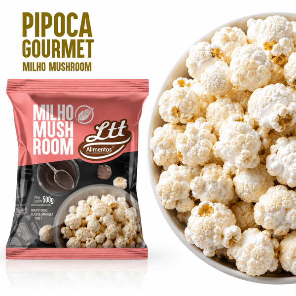 MILHO DE PIPOCA MUSHROOM 500G LTT ALIMENTOS - 630092 - CHOKDOCE