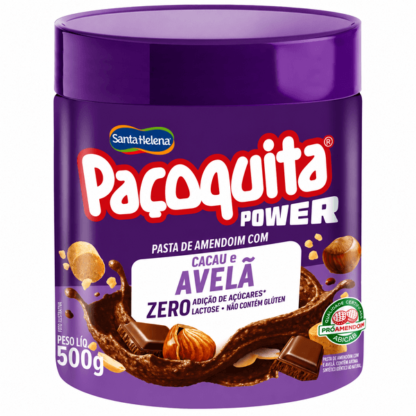 PASTA PACOQ CACAU C/AVELA 500G SANTA HELENA - 847025 - CHOKDOCE