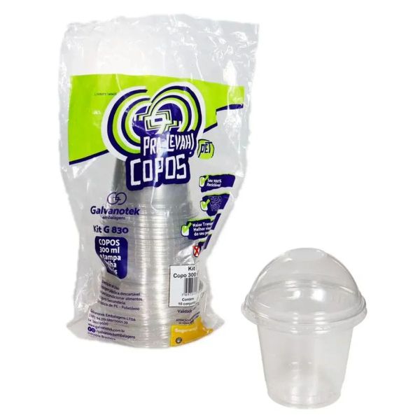 G830 EMBALAGEM COPO CRISTAL 300ML GALVANOTEK - 595810 - CHOKDOCE