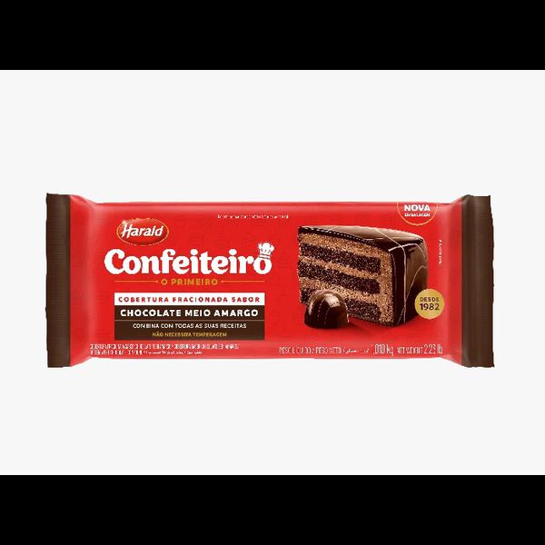 COBERT CONFEITEIRO MEIO AMARGO 1.01KG HARALD - 50470 - CHOKDOCE