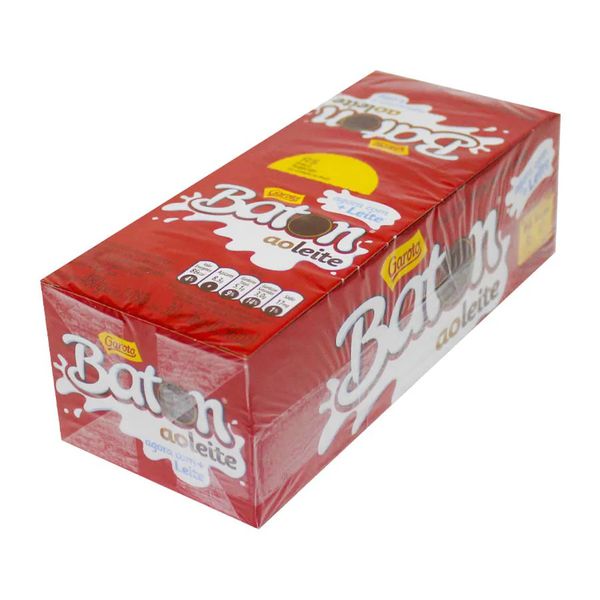 CHOC BATON AO LEITE C/30 480G GAROTO - 75831 - CHOKDOCE