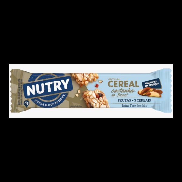 BARRA CEREAL MUITO MAIS CASTANHA DO PARA 22G NUTRY - 293075 - CHOKDOCE