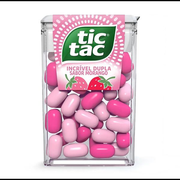 PASTILHAS TIC TAC MORANGO 12G - 66259 - CHOKDOCE